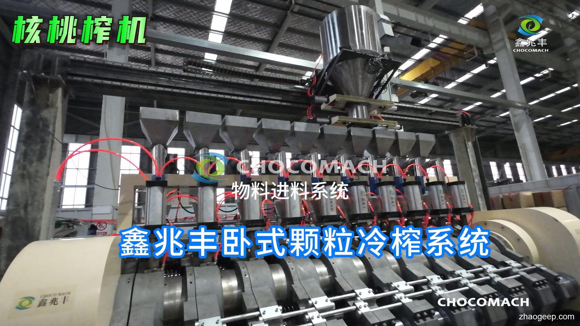 兆格環(huán)保 鑫兆豐 新型臥式核桃顆粒壓榨機完整操作視頻